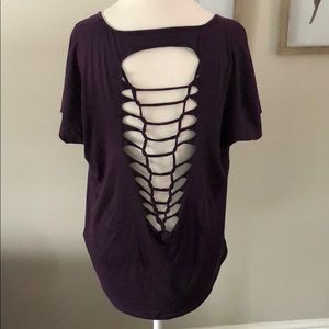 NWOT express one eleven purple slouchy tee